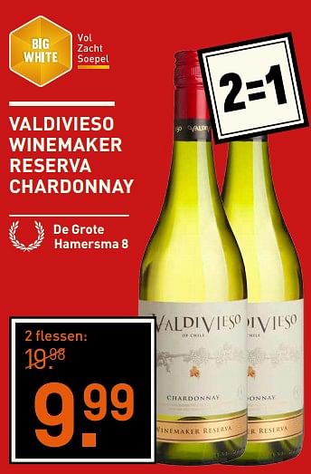 Aanbiedingen Valdivieso winemaker reserva chardonnay - Witte wijnen - Geldig van 06/11/2017 tot 19/11/2017 bij Gall & Gall