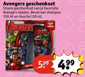 Aanbiedingen Avengers geschenkset - Avengers - Geldig van 07/11/2017 tot 19/11/2017 bij Kruidvat