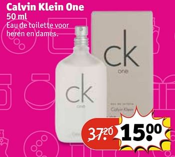 Aanbiedingen Calvin klein one 50 ml - Calvin Klein - Geldig van 07/11/2017 tot 19/11/2017 bij Kruidvat