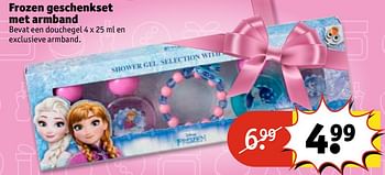 Aanbiedingen Frozen geschenkset met armband - Disney  Frozen - Geldig van 07/11/2017 tot 19/11/2017 bij Kruidvat