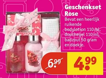 Aanbiedingen Geschenkset rose - Huismerk - Kruidvat - Geldig van 07/11/2017 tot 19/11/2017 bij Kruidvat