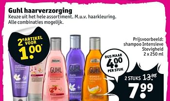 Aanbiedingen Guhl shampoo intensieve stevigheid - Guhl - Geldig van 07/11/2017 tot 19/11/2017 bij Kruidvat