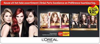 Aanbiedingen Haarkleuring excellence crème - L'Oreal Paris - Geldig van 07/11/2017 tot 19/11/2017 bij Kruidvat