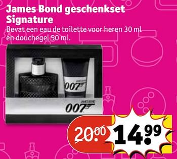 Aanbiedingen James bond geschenkset signature - James Bond - Geldig van 07/11/2017 tot 19/11/2017 bij Kruidvat