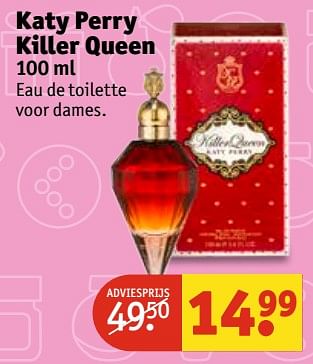 Aanbiedingen Katy perry killer queen 100 ml - Katy Perry - Geldig van 07/11/2017 tot 19/11/2017 bij Kruidvat