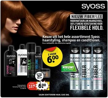 Aanbiedingen Keuze uit het hele assortiment syoss haarstyling, shampoo en conditioner - Syoss - Geldig van 07/11/2017 tot 19/11/2017 bij Kruidvat
