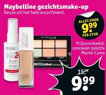 Aanbiedingen Maybelline gezichtsmake-up - Maybelline - Geldig van 07/11/2017 tot 19/11/2017 bij Kruidvat