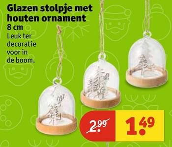 Aanbiedingen Glazen stolpje met houten ornament - Huismerk - Kruidvat - Geldig van 07/11/2017 tot 19/11/2017 bij Kruidvat