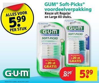 Aanbiedingen Gum soft-picks voordeelverpakking - GUM - Geldig van 07/11/2017 tot 19/11/2017 bij Kruidvat