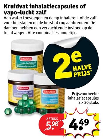 Aanbiedingen Inhalatiecapsules - Huismerk - Kruidvat - Geldig van 07/11/2017 tot 19/11/2017 bij Kruidvat