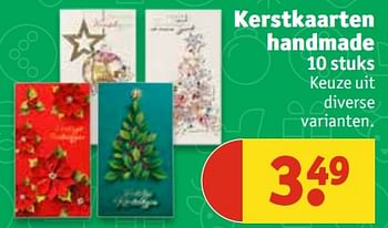 Aanbiedingen Kerstkaarten handmade - Huismerk - Kruidvat - Geldig van 07/11/2017 tot 19/11/2017 bij Kruidvat