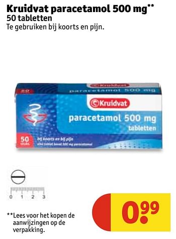 Aanbiedingen Kruidvat paracetamol 500 mg - Huismerk - Kruidvat - Geldig van 07/11/2017 tot 19/11/2017 bij Kruidvat