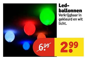 Aanbiedingen Ledballonnen - Huismerk - Kruidvat - Geldig van 07/11/2017 tot 19/11/2017 bij Kruidvat