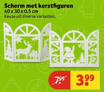 Aanbiedingen Scherm met kerstfiguren - Huismerk - Kruidvat - Geldig van 07/11/2017 tot 19/11/2017 bij Kruidvat