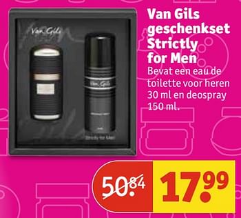 Aanbiedingen Van gils geschenkset strictly for men - Van Gils - Geldig van 07/11/2017 tot 19/11/2017 bij Kruidvat
