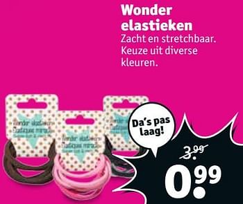 Aanbiedingen Wonder elastieken - Huismerk - Kruidvat - Geldig van 07/11/2017 tot 19/11/2017 bij Kruidvat