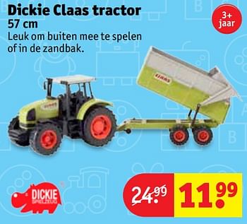 Aanbiedingen Dickie claas tractor - Dickie - Geldig van 07/11/2017 tot 19/11/2017 bij Kruidvat