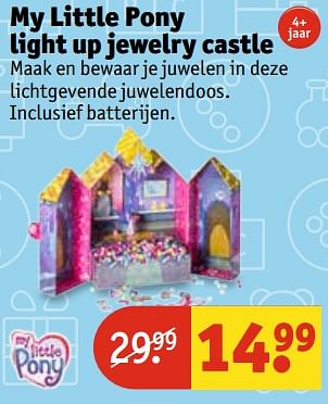 Aanbiedingen My little pony light up jewelry castle - My Little Pony - Geldig van 07/11/2017 tot 19/11/2017 bij Kruidvat