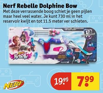 Aanbiedingen Nerf rebelle dolphine bow - Nerf - Geldig van 07/11/2017 tot 19/11/2017 bij Kruidvat