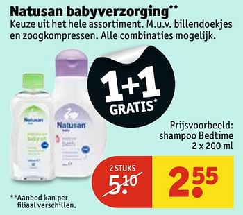 Aanbiedingen Shampoo bedtime - Natusan - Geldig van 07/11/2017 tot 19/11/2017 bij Kruidvat
