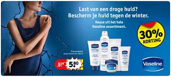 Aanbiedingen Spray moisturizer 190 ml - Vaseline  - Geldig van 07/11/2017 tot 19/11/2017 bij Kruidvat