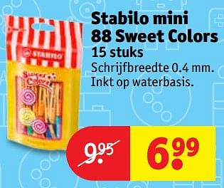 Aanbiedingen Stabilo mini 88 sweet colors - Stabilo - Geldig van 07/11/2017 tot 19/11/2017 bij Kruidvat