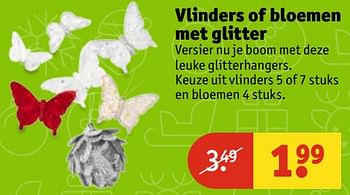 Aanbiedingen Vlinders of bloemen met glitter - Huismerk - Kruidvat - Geldig van 07/11/2017 tot 19/11/2017 bij Kruidvat