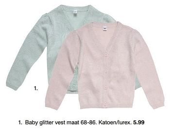 Aanbiedingen Baby glitter vest - Huismerk - Zeeman  - Geldig van 11/11/2017 tot 18/11/2017 bij Zeeman
