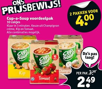 Aanbiedingen Cup-a-soup voordeelpak - Unox - Geldig van 07/11/2017 tot 19/11/2017 bij Kruidvat