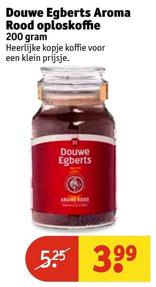 Aanbiedingen Douwe egberts aroma rood oploskoffie - Douwe Egberts - Geldig van 07/11/2017 tot 19/11/2017 bij Kruidvat