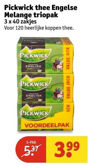 Aanbiedingen Pickwick thee engelse melange triopak - Pickwick - Geldig van 07/11/2017 tot 19/11/2017 bij Kruidvat