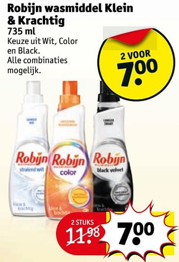 Aanbiedingen Robijn wasmiddel klein + krachtig - Robijn - Geldig van 07/11/2017 tot 19/11/2017 bij Kruidvat