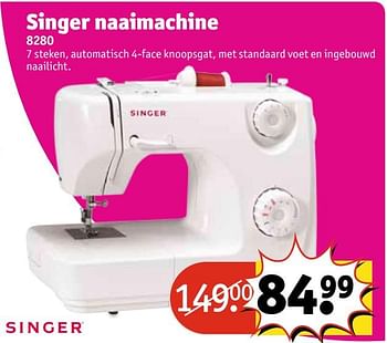 Aanbiedingen Singer naaimachine - Singer - Geldig van 07/11/2017 tot 19/11/2017 bij Kruidvat