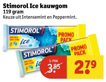 Aanbiedingen Stimorol ice kauwgom - Stimorol - Geldig van 07/11/2017 tot 19/11/2017 bij Kruidvat