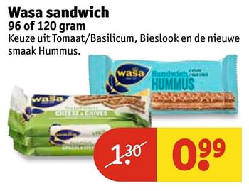 Aanbiedingen Wasa sandwich - Wasa - Geldig van 07/11/2017 tot 19/11/2017 bij Kruidvat