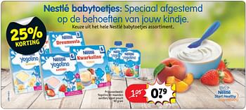 Aanbiedingen Yogolino 6+ maanden aardbei-appel pouch - Nestlé - Geldig van 07/11/2017 tot 19/11/2017 bij Kruidvat