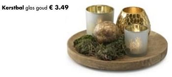 Aanbiedingen Kerstbal glas goud - Huismerk - Multi Bazar - Geldig van 06/11/2017 tot 25/12/2017 bij Multi Bazar