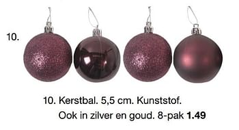 Aanbiedingen Kerstbal ook in zilver en goud - Huismerk - Zeeman  - Geldig van 11/11/2017 tot 18/11/2017 bij Zeeman