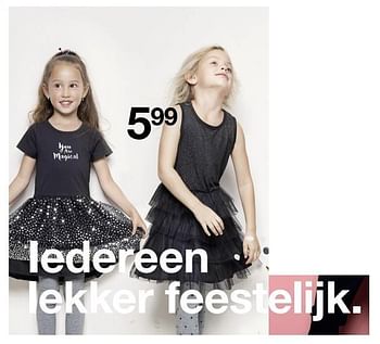 Aanbiedingen Meisjes jurk - Huismerk - Zeeman  - Geldig van 11/11/2017 tot 18/11/2017 bij Zeeman