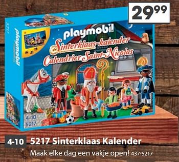 Aanbiedingen Sinterklaas kalender - Playmobil - Geldig van 23/10/2017 tot 05/12/2017 bij Top1Toys