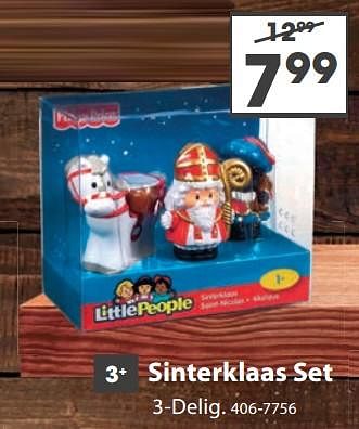 Aanbiedingen Sinterklaas set - Little People - Geldig van 23/10/2017 tot 05/12/2017 bij Top1Toys