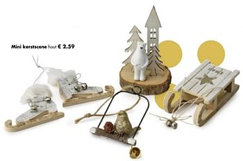 Aanbiedingen Mini kerstscene hout - Huismerk - Multi Bazar - Geldig van 06/11/2017 tot 25/12/2017 bij Multi Bazar