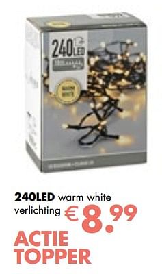 Aanbiedingen 240led warm white verlichting - Huismerk - Multi Bazar - Geldig van 06/11/2017 tot 25/12/2017 bij Multi Bazar