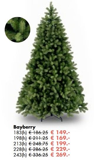 Aanbiedingen Bayberry kerstboom - Huismerk - Multi Bazar - Geldig van 06/11/2017 tot 25/12/2017 bij Multi Bazar