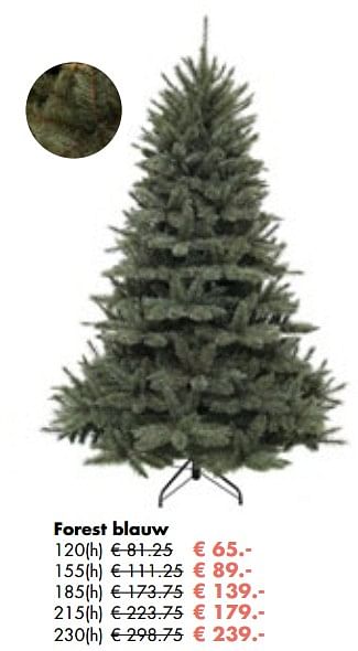 Aanbiedingen Forest blauw kerstboom - Huismerk - Multi Bazar - Geldig van 06/11/2017 tot 25/12/2017 bij Multi Bazar