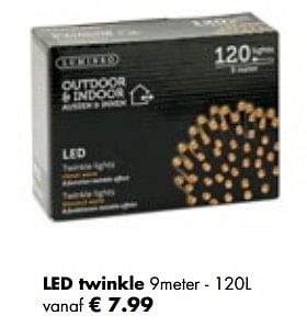 Aanbiedingen Led twinkle 9 meter 120l - Huismerk - Multi Bazar - Geldig van 06/11/2017 tot 25/12/2017 bij Multi Bazar