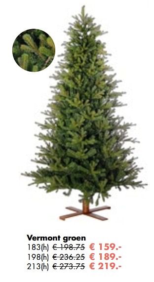 Aanbiedingen Vermont groen kerstboom - Huismerk - Multi Bazar - Geldig van 06/11/2017 tot 25/12/2017 bij Multi Bazar
