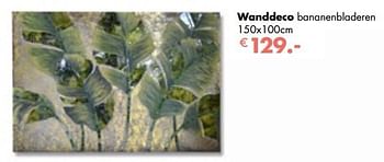 Aanbiedingen Wanddeco bananenbladeren - Huismerk - Multi Bazar - Geldig van 06/11/2017 tot 25/12/2017 bij Multi Bazar