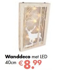 Aanbiedingen Wanddeco met led - Huismerk - Multi Bazar - Geldig van 06/11/2017 tot 25/12/2017 bij Multi Bazar