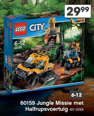 Aanbiedingen 60159 jungle missie met halfrupsvoertuig - Lego - Geldig van 23/10/2017 tot 05/12/2017 bij Top1Toys